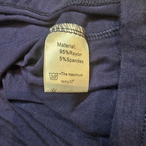 Korsis Navy Blue Empire Waist Pocket Dress Women’s Size Large Long Sleeve - Picture 5 of 8